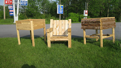 small cedar chair