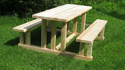 cedar picnic table